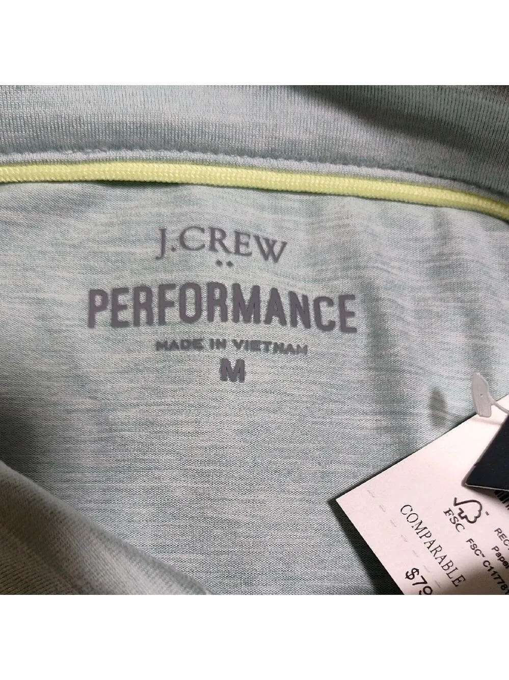 J. Crew Men's Slate Blue Long Sleeve Polo